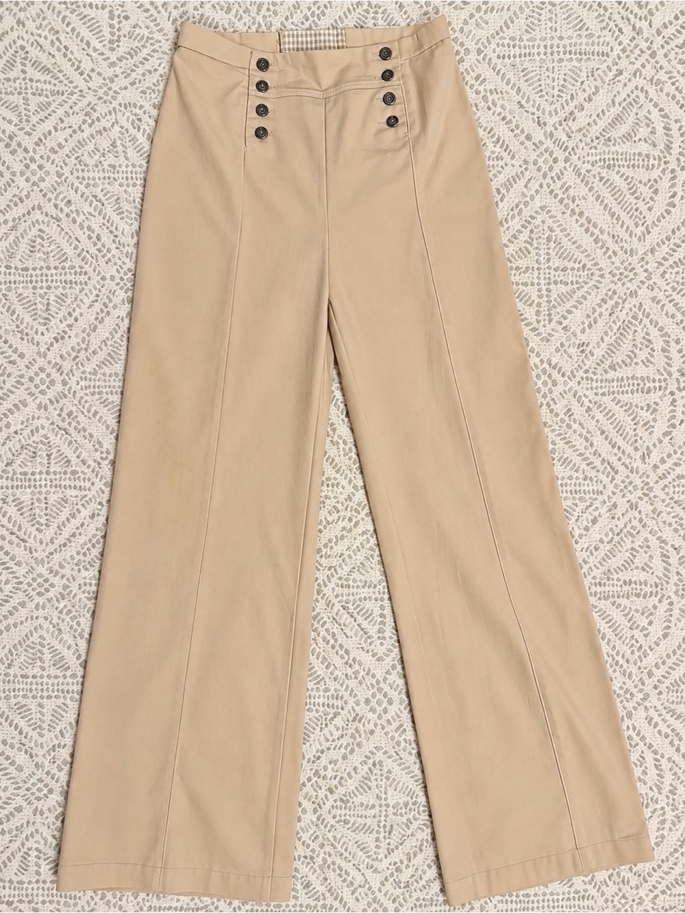 Vintage 90s I.F.C. Made in Canada High Rise Wide Leg Sailor Pants Size 8